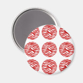 Zebra Print Polka Dots Magnet (Voorkant / Achterkant)