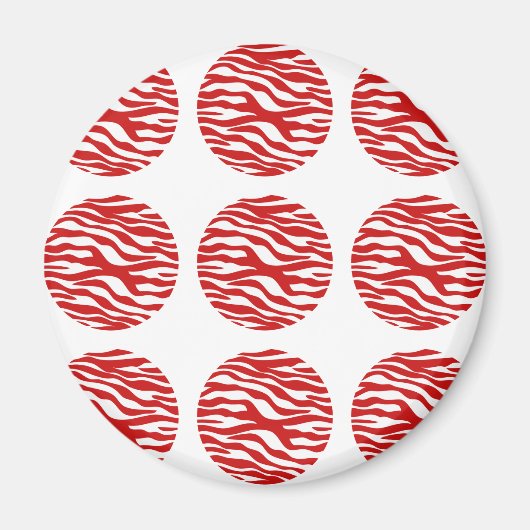 Zebra Print Polka Dots Magnet (Voorkant)