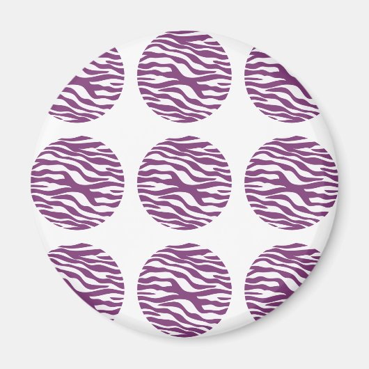 Zebra Print Polka Dots Magnet (Voorkant)