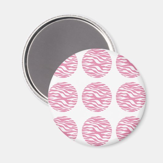 Zebra Print Polka Dots Magnet (Voorkant / Achterkant)