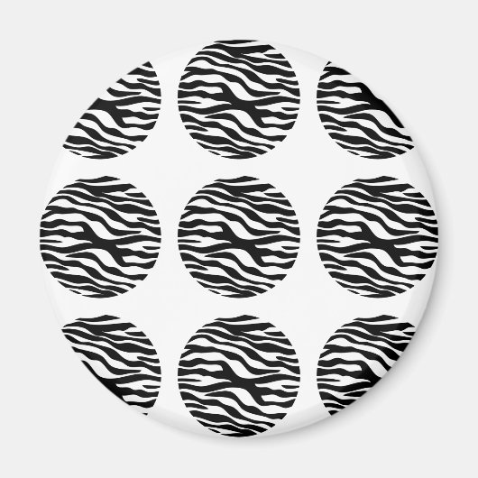 Zebra Print Polka Dots Magnet (Voorkant)