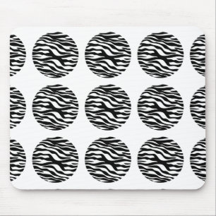 Zebra Print Polka Dots Mousepad Muismat