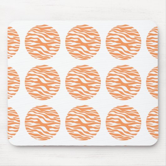 Zebra Print Polka Dots Mousepad Muismat (Voorkant)