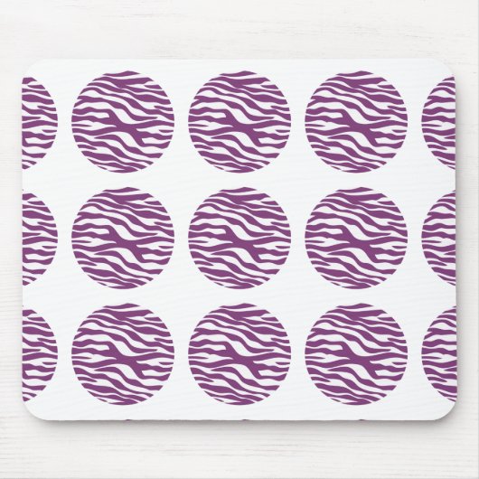 Zebra Print Polka Dots Mousepad Muismat (Voorkant)