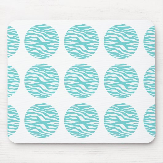 Zebra Print Polka Dots Mousepad Muismat (Voorkant)