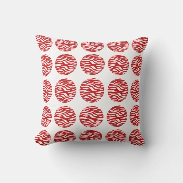 Zebra Print Polka Dots Pillow Kussen (Voorkant)