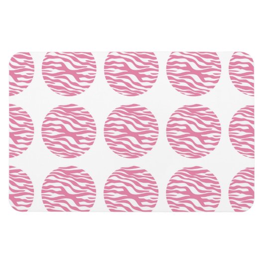 Zebra Print Polka Dots Premium Magnet Magneet (Horizontaal)