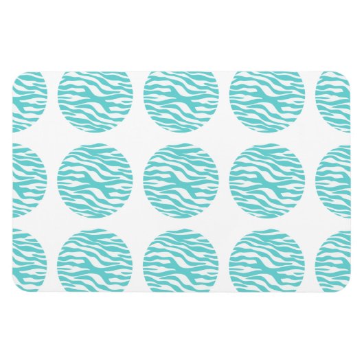 Zebra Print Polka Dots Premium Magnet Magneet (Horizontaal)