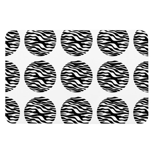 Zebra Print Polka Dots Premium Magnet Magneet (Horizontaal)