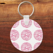 Zebra Print Polka Dots Sleutelhanger (Voorkant)