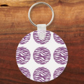 Zebra Print Polka Dots Sleutelhanger (Voorkant)