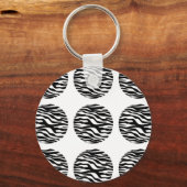 Zebra Print Polka Dots Sleutelhanger (Voorkant)