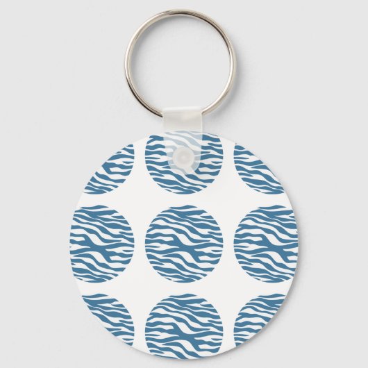 Zebra Print Polka Dots Sleutelhanger (Voorkant)