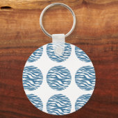 Zebra Print Polka Dots Sleutelhanger (Voorkant)