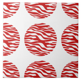 Zebra Print Polka Dots Tegel Tegeltje