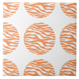 Zebra Print Polka Dots Tegel Tegeltje