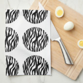 Zebra Print Polka Dots Towel Theedoek (Quarter Fold)