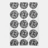 Zebra Print Polka Dots Towel Theedoek (Verticaal)