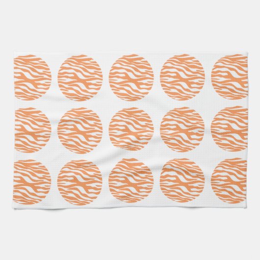 Zebra Print Polka Dots Towel Theedoek (Horizontaal)