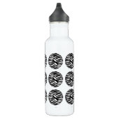 Zebra Print Polka Dots Waterfles (Rechts)