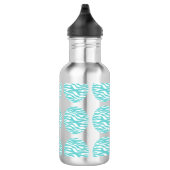 Zebra Print Polka Dots Waterfles (Rechts)