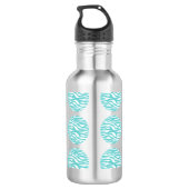 Zebra Print Polka Dots Waterfles (Achterkant)