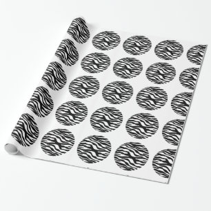 Zebra Print Polka Dots Wrapping Paper Cadeaupapier