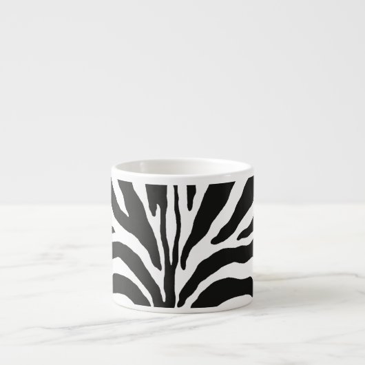 Zebra Print Porselein Kop (Voorkant)