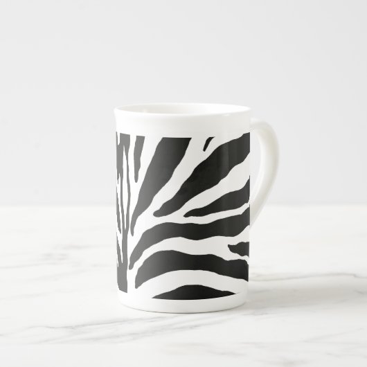 Zebra Print Porselein Kop (Voorkant rechts)
