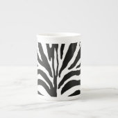 Zebra Print Porselein Kop (Voorkant)