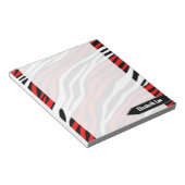 Zebra Print Red Mix Speciaal Notitieblok (Schuin)