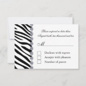 Zebra Print Reply Cards RSVP Kaartje (Achterkant)