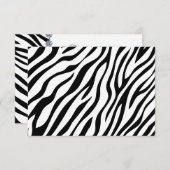 Zebra Print Reply Cards RSVP Kaartje (Voorkant / Achterkant)