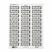 Zebra print retour adreslabels etiket (Full Sheet)