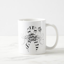 Zebra Print Ribbon met Butterfly Koffiemok