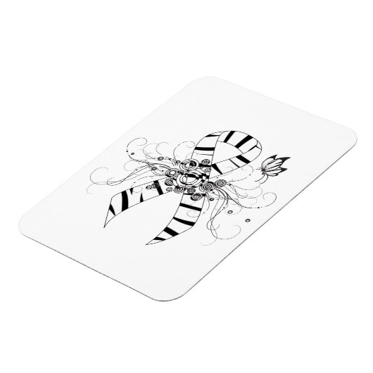 Zebra Print Ribbon met Butterfly Magneet (Linkerzijde)