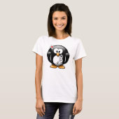 Zebra Print Ribbon Penguin T-shirt (Voorkant volledig)