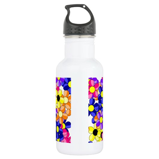 Zebra Print Ribbon Penguin Waterfles (Achterkant)