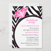 Zebra Print & Ring Bachelorette Party Kaart (Voorkant)