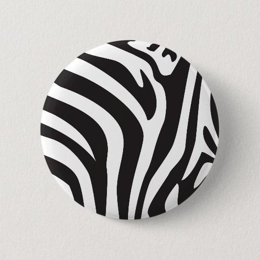 Zebra Print Ronde Button 5,7 Cm (Voorkant)