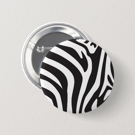 Zebra Print Ronde Button 5,7 Cm (Voorkant /achterkant)