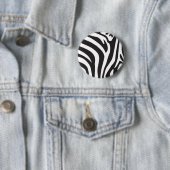 Zebra Print Ronde Button 5,7 Cm (In situ)