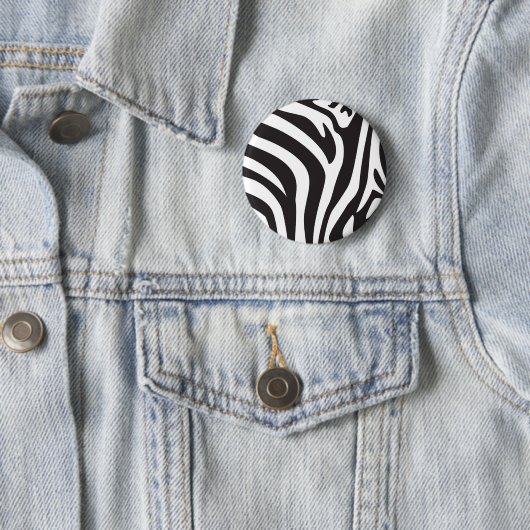 Zebra Print Ronde Button 5,7 Cm (In situ)