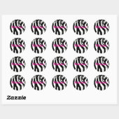 Zebra Print Ronde Mahalo Stickers - Dank u (Vel)