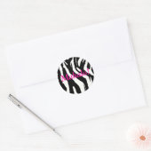 Zebra Print Ronde Mahalo Stickers - Dank u (Envelop)