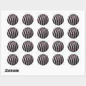 zebra print ronde sticker (Vel)