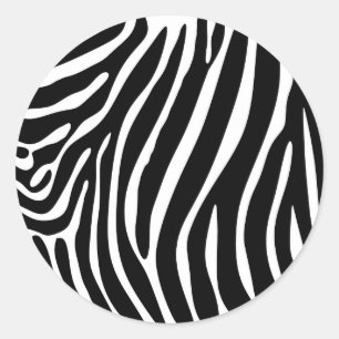 Zebra Print Ronde Sticker