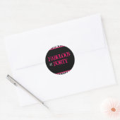 zebra print ronde sticker (Envelop)