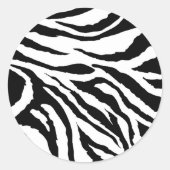Zebra Print Ronde Stickers (Voorkant)