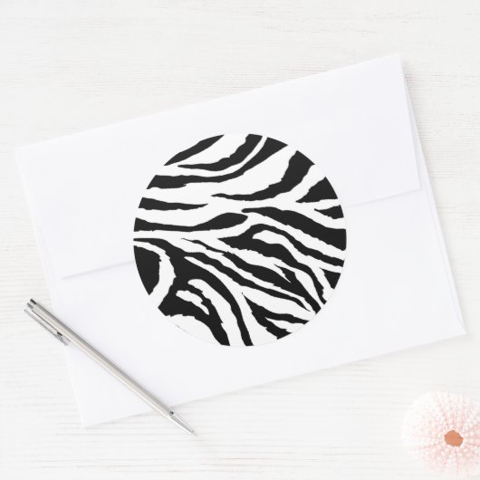 Zebra Print Ronde Stickers (Envelop)